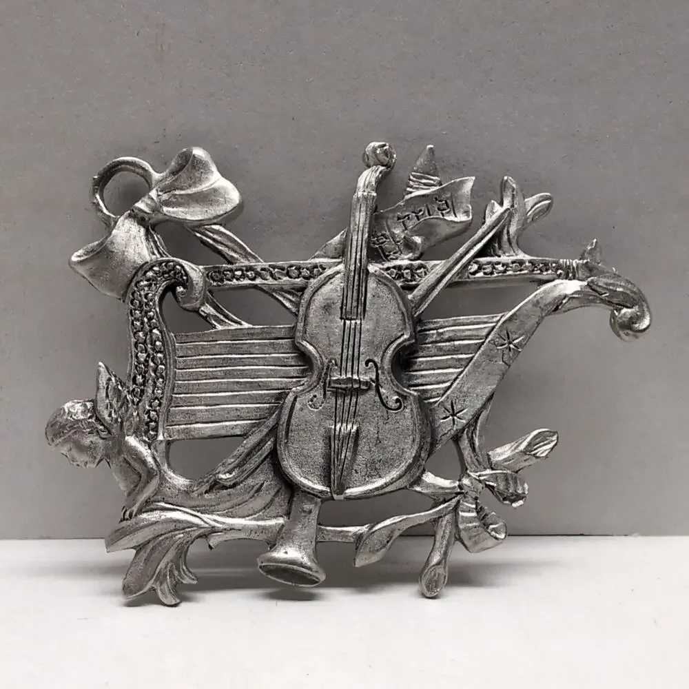 Lot‎ of 3 Seagull Pewter Ornament Canada 1988 1995 1996 Wreath Cherub Music